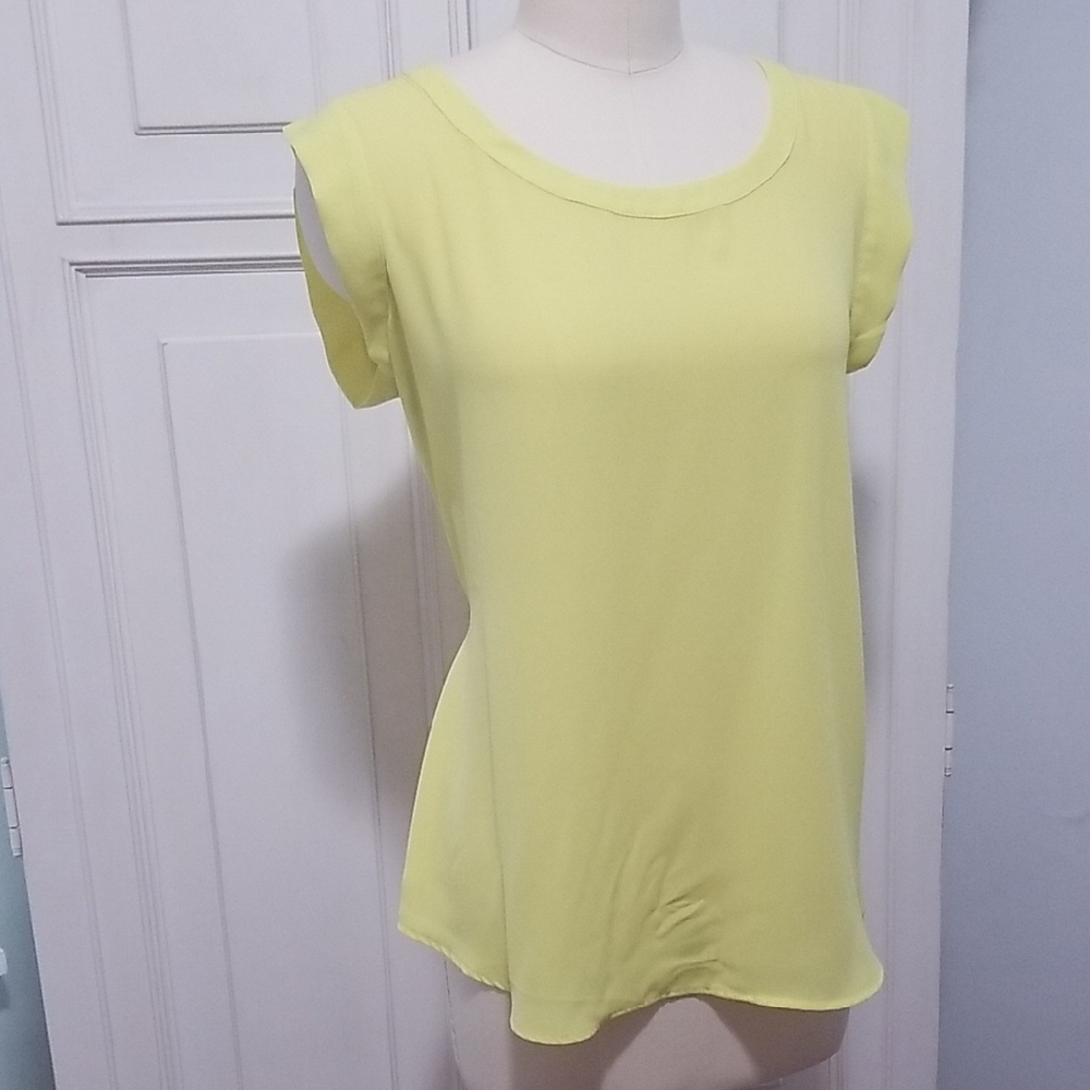 Pleione Bright Yellow Sleeveless Tank Top